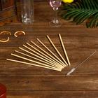 Трубочки для коктейля 10 шт 25х7х0,5 см бамбук - Фото 1