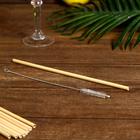 Трубочки для коктейля 10 шт 25х7х0,5 см бамбук - Фото 3