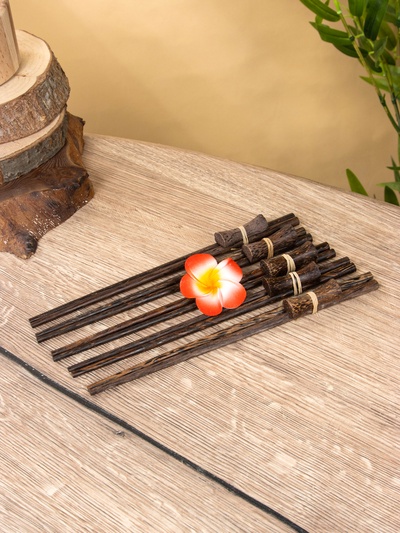 Палочки китайские «Сиреневый цветок», 5 пар, 23×8×2 см, кокос