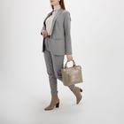 Сумка женская, отдел на молнии, 2 наружный карман, длинный ремень, цвет тёмно-бежевый - Фото 4