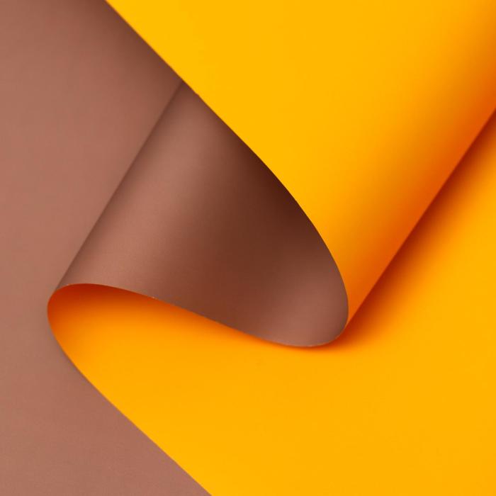 Пленка матовая, шоколадный, оранжевый, 0.58 х 10 м - Фото 1