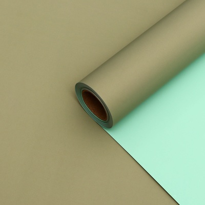 Пленка матовая для цветов и букетов, голубая, 57 см × 10 м + - 5%