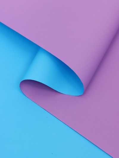 Пленка матовая для цветов и букетов, пурпурный, голубой, 0.58×10 м