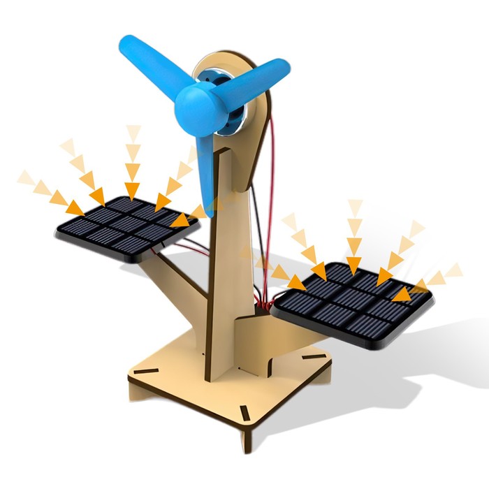 Конструктор электронный «Солнечный ветряк», работает от солнечной батареи - фото 1905749352