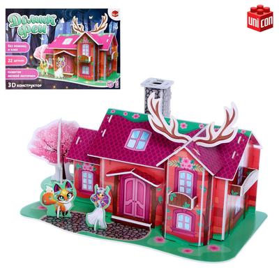 Конструктор из пенокартона 3D «Домик Феи», для девочек, 22 детали