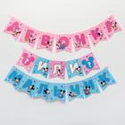Гирлянда на ленте на гендер пати «Девочка или мальчик», длина 3 м, Дисней беби - Фото 4