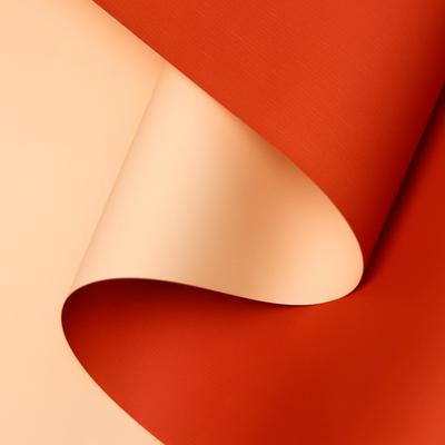 Пленка матовая для цветов и букетов, бежевый, красный, 0.58×10 м