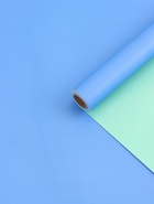 Пленка матовая для цветов, светло-бирюзовый, голубой, 0.58×10 м - Фото 2