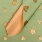 Пленка матовая для цветов и букетов «Золотые сердца», лаймовый, 0.57×5 м ±5% см - Фото 1