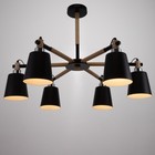 Люстра 1047/6BK E27 60 Вт черный 76×76×50 см BayerLux - фото 4366061