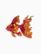 Брошь «Рыбка» петушок, цвет красно-золотой в золоте - Фото 1
