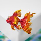 Брошь «Рыбка» петушок, цвет красно-золотой в золоте - фото 9894346