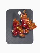 Брошь «Рыбка» петушок, цвет красно-золотой в золоте - Фото 4