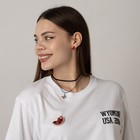 Брошь-кулон «Арбуз» долька, цветная в золоте - фото 24439042