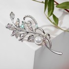 Брошь «Ветвь» с жемчужиной, цвет радужный в серебре - Фото 2