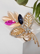 Брошь «Букетик», цветная в золоте 5461742