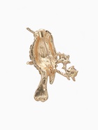 Брошь «Птичка» малышка на ветке, цветная в золоте - Фото 3