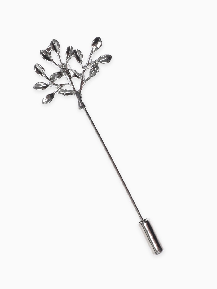 Булавка «Деревце», 7 см, цвет серебро - Фото 1