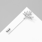 Булавка «Деревце», 7 см, цвет серебро - Фото 3