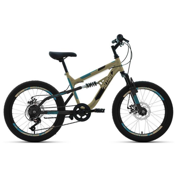 Велосипед 20" Altair MTB FS disc, 2021, цвет бежевый/черный, размер 14" - Фото 1