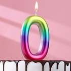 Свеча в торт "Акварель", цифра 0, 9 см, ГИГАНТ - фото 23838729