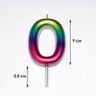 Свеча в торт «Цифра 0», 9 см - Фото 2