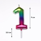 Свеча в торт «Цифра 1», 9 см - Фото 2