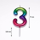 Свеча в торт «Цифра 3», 9 см - Фото 2
