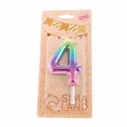 Свеча в торт «Цифра 4», 9 см - Фото 3