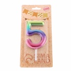 Свеча в торт «Цифра 5», 9 см - Фото 3