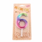 Свеча в торт «Цифра 6», 9 см - Фото 3