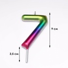 Свеча в торт «Цифра 7», 9 см - Фото 2