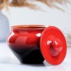 Горшочек для запекания Вятская керамика «Классика», 900 мл, красный - Фото 2