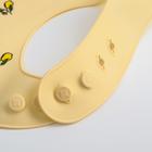 Нагрудник для кормления «Лимоны» силиконовый с карманом, цвет желтый - Фото 3