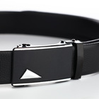 Ремень мужской «Великан» для полных, ширина 3.5 см, пряжка автомат, чёрный - Фото 5