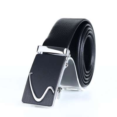 Ремень мужской, ширина 3.5 см, пряжка автомат, цвет чёрный
