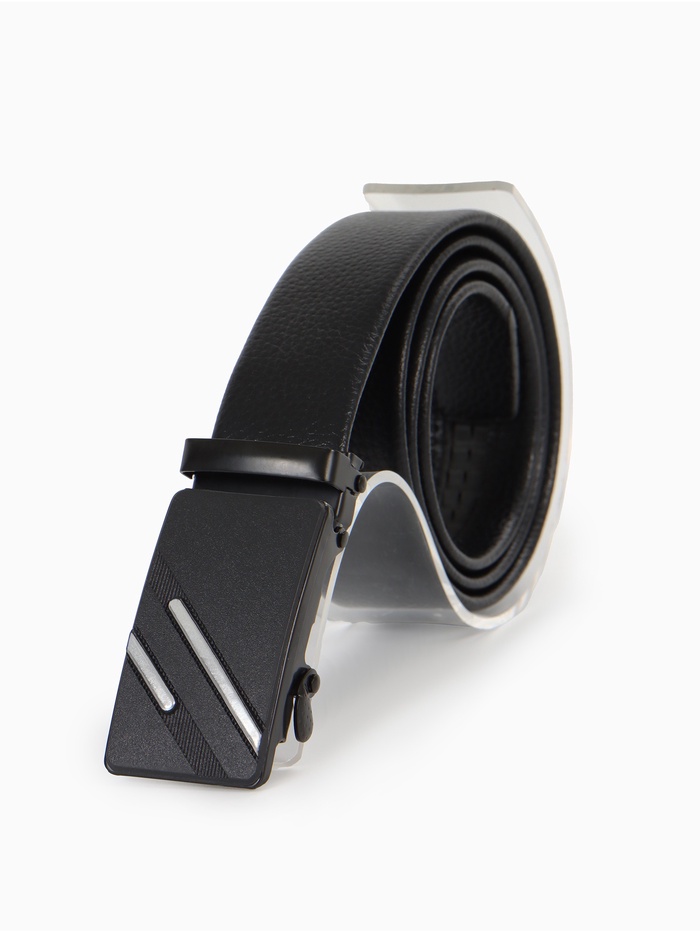 Ремень мужской «Великан» для полных, ширина 3.5 см, пряжка автомат, чёрный - Фото 1