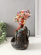 Фонтан настольный от сети, подсветка "Дерево с самоцветами и водопад" 180 камней 26х19х12 см   53921 - фото 809355679