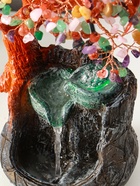 Фонтан настольный с подсветкой «Дерево с самоцветами и водопад», 180 камней, 26×19×12 см 5392183