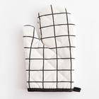 Варежка Доляна "Клетка" цв.белый 26*16 см, 100% п/э - фото 809059783