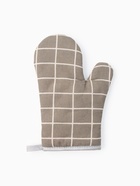 Кухонный набор Доляна «Клетка»: прихватка 17×17 см, рукавица 26×16 см, серый - фото 68052180