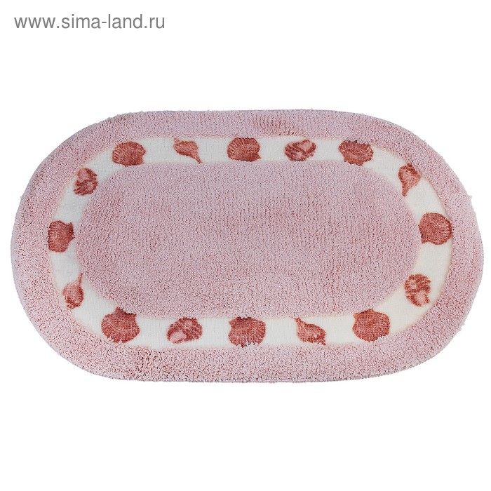 Коврик для ванной «Рамиро» 50×80 см, микрофибра, цвет розовый - Фото 1