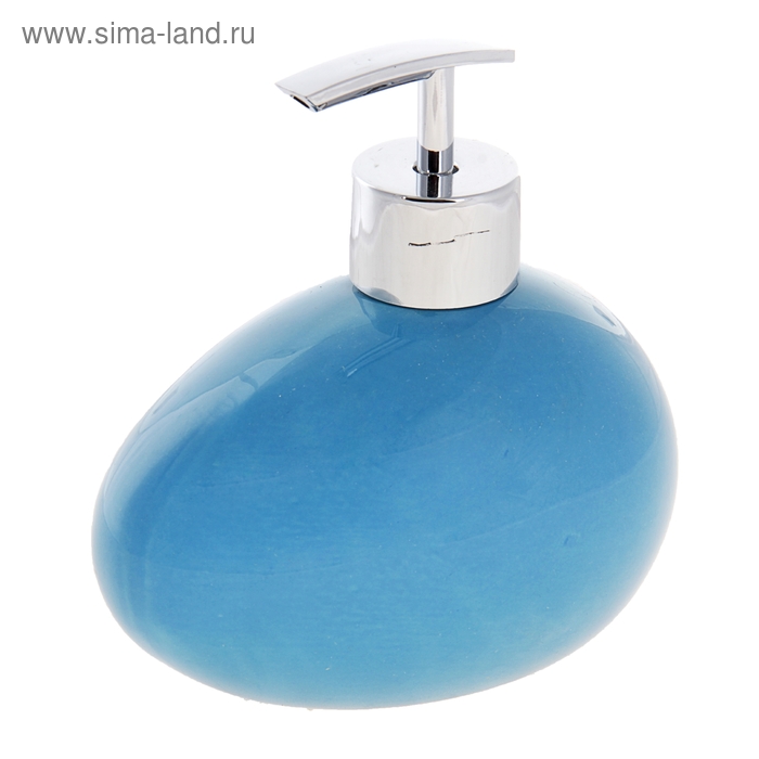 Дозатор для жидкого мыла "Эскиз", цвет голубой - Фото 1