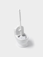 Ёршик для унитаза с подставкой «Классик», 10×13×32 см, белый - Фото 1