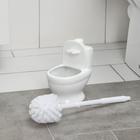 Ёршик для унитаза с подставкой «Классик», 10×13×32 см, белый - Фото 2