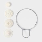 Держатель для полотенец одинарный Доляна, 20×15×4.5 см, кольцо, на вакуумной присоске - Фото 3