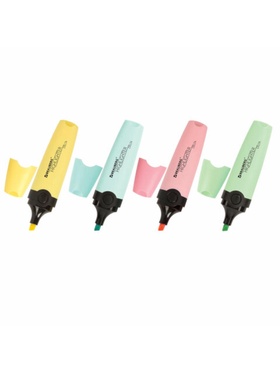 Набор маркеров-текстовыделителей, узел 1-5 мм BRAUBERG DELTA PASTEL, 4 цвета