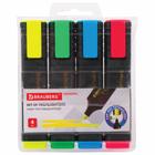 Набор маркеров-текстовыделителей Brauberg. ORIGINAL, 4 цвета, скошенный наконечник, узел 5 мм - Фото 1