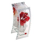 ваза стекло Калипсо 20 см сердечки букетик - Фото 1