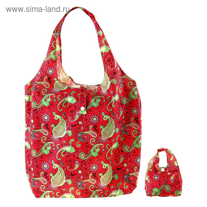 Сумка складная "Пейсли" красная - Фото 1